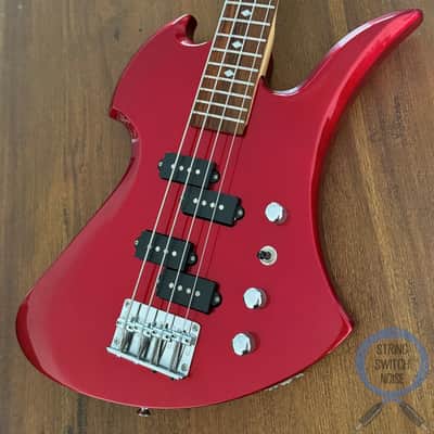 BC Rich Mockingbird Bass, Candy Apple Red, 2000s, Dual P Pickups image 1