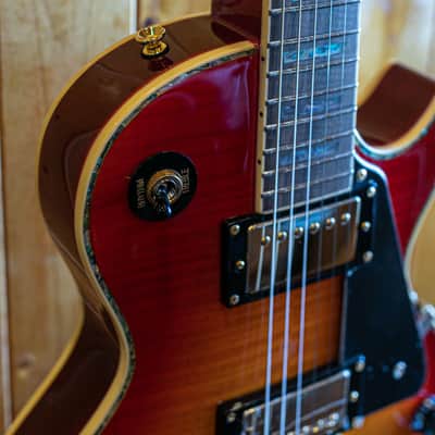 AIO Wolf WLP 750T Electric Guitar - Cherry Burst w/Gator GWE-LPS-BLK Case image 3