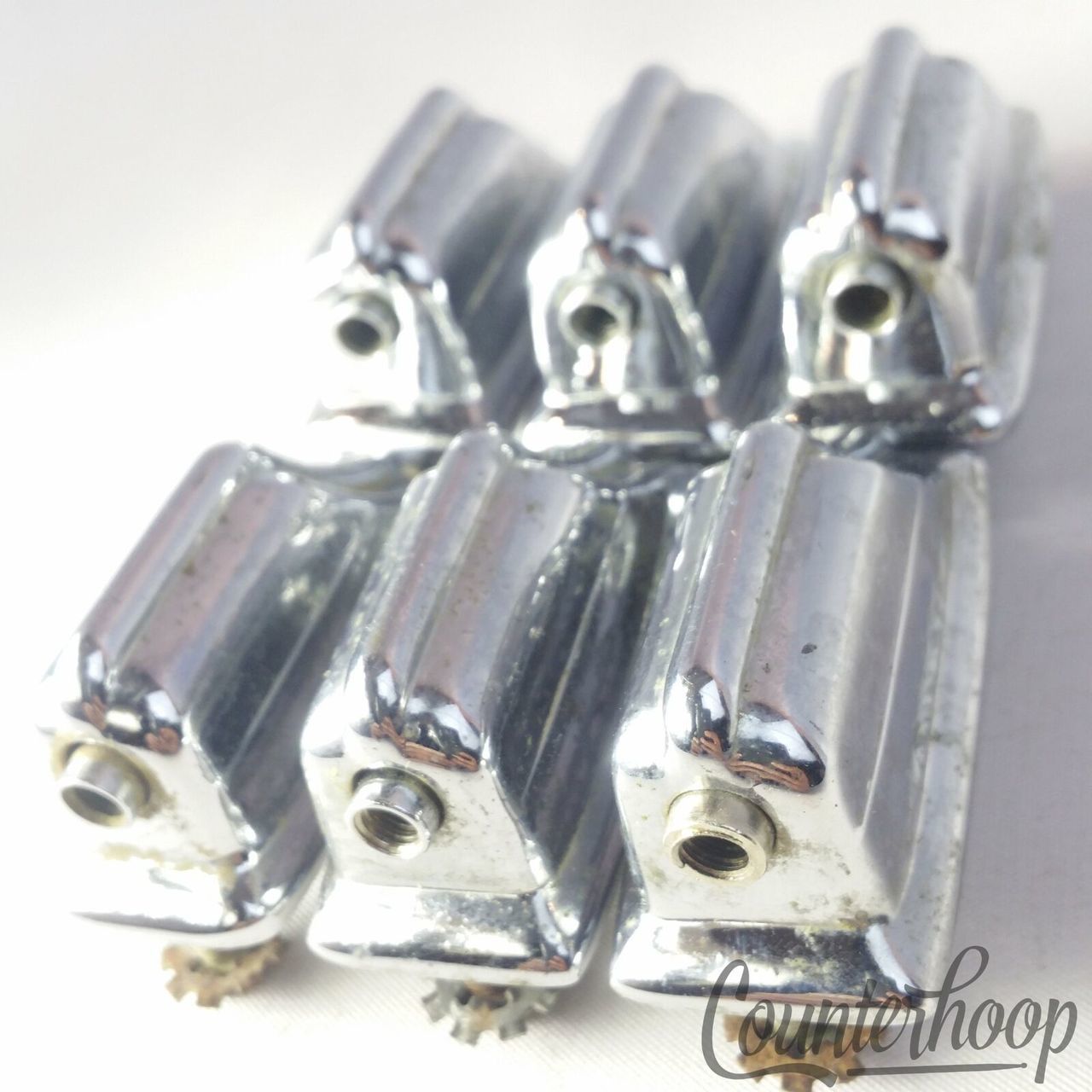 Rogers 6x Beavertail Tom/Snare Drum Lugs Chrome Powertone/Holiday Vintage60s USA — main photograph