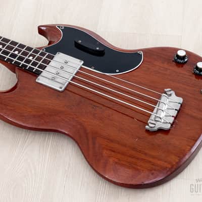 1963 Gibson EB-0 Cherry Vintage Short Scale SG Bass, 100% Original w/ Case image 10
