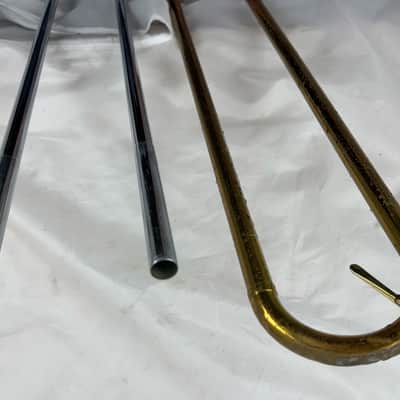 King 606 Student Model Tenor Trombone - Clear-Lacquered Brass image 15