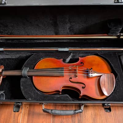 Revived Antique Unlabeled French Strad Copy 4/4 Violin Vintage 1920's Fiddle w/ New Brazilwood Bow and Composite Case image 1