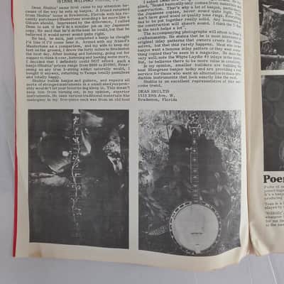 1975 Dean Shultis Handbuilt 5 String Banjo Great Player & Sound Original Case image 20