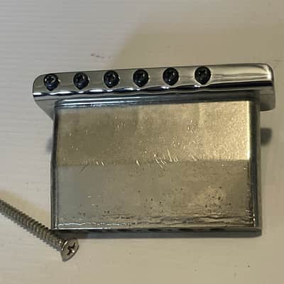 1980's Fender USA American Stratocaster 2 Post Chrome Tremolo Bridge & Arm 2 1/16" image 6