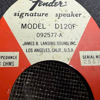 Fender JBL D-120F Pair 12" Speaker 8 Ohm - Orange image 10
