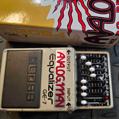 Analogman Boss GE-7 Graphic Equalizer Pro Mod EQ Taiwan Silver Label MIT Changed Back Plate image 3