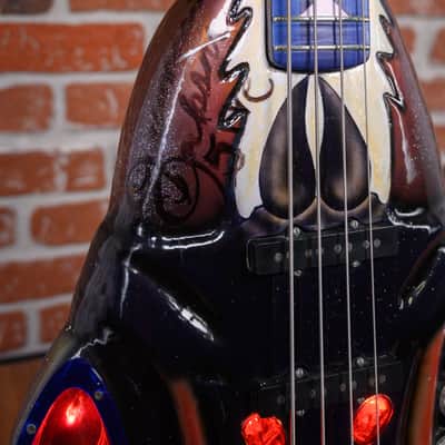Custom One Off Build ”Bug Bass” Built for Jermaine Jackson Bug Graphic w/LEDs 1984 w/Case image 9
