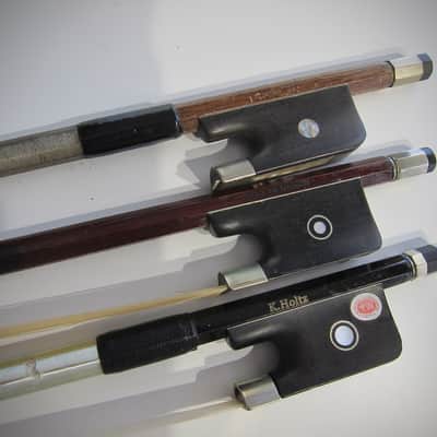 German Cello Bows High Quality 4/4 Lot of Three (3) Circa-1900s-Brown image 7