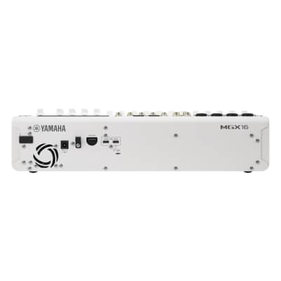 Yamaha MGX16 W 22-Channel Digital Mixing Console White PA System Bundle with Two DBR10 10-Inch 700W Powered Speakers image 4