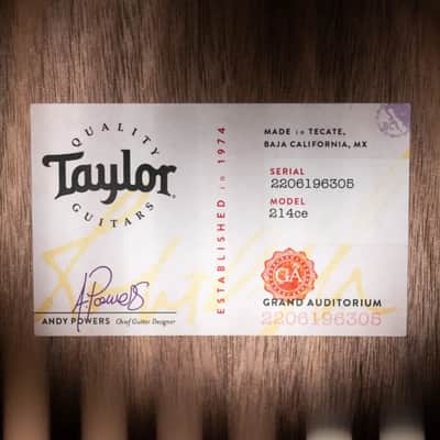 Taylor 214ce Grand Auditorium Acoustic/Electric Guitar with Gig Bag image 14