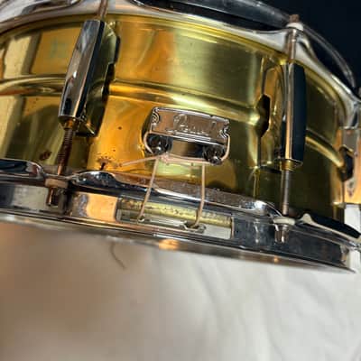 Remo Pearl Custom Alloy SensiTone SNARE Drum Coated Ambassador - Brass Shell - Used image 6