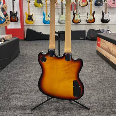 Eastwood 4/6 Doubleneck Left-Handed Electric/4-String Bass Guitar, Maple Fingerboards, Sunburst image 6