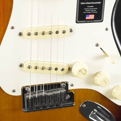 Mint Fender American Ultra Luxe Vintage '50s Stratocaster 3-Color Sunburst Maple Fingerboard image 3