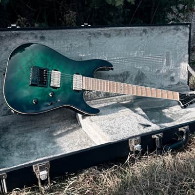 ESP E-II M-II NT BTB EverTune - Black Turquoise Burst – Made in Japan image 2