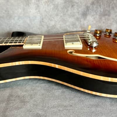 PRS SE Hollowbody II Piezo USA pickups 2020 - 2024 - Black Gold Burst image 7
