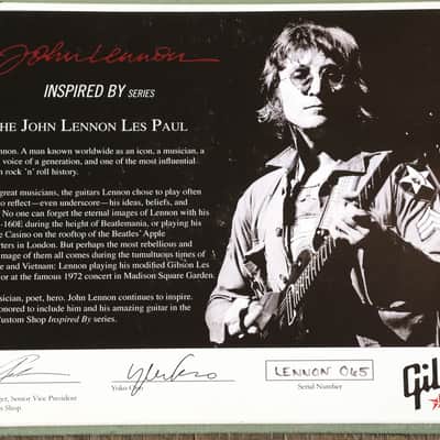 2007 Gibson Custom Shop Inspired By Series John Lennon Les Paul Junior Cherry + COA OHSC image 4