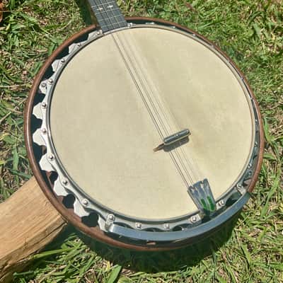 Vintage Ludwig Columbia 1930’s Tenor Banjo - Natural Walnut image 2