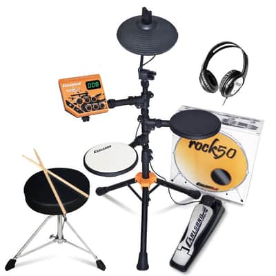 Carlsbro ROCK50BP 3 Piece Junior Electronic Drum Kit. Includes Headphones image 1