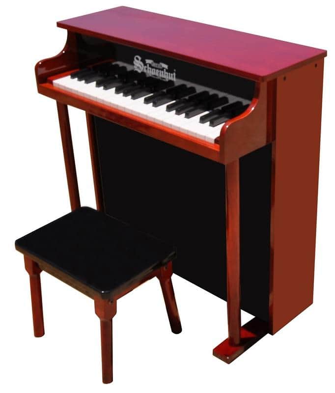 Schoenhut 6637MB 37-Key Traditional Deluxe Spinet Toy Piano w/ Bench - Mahogany image 1