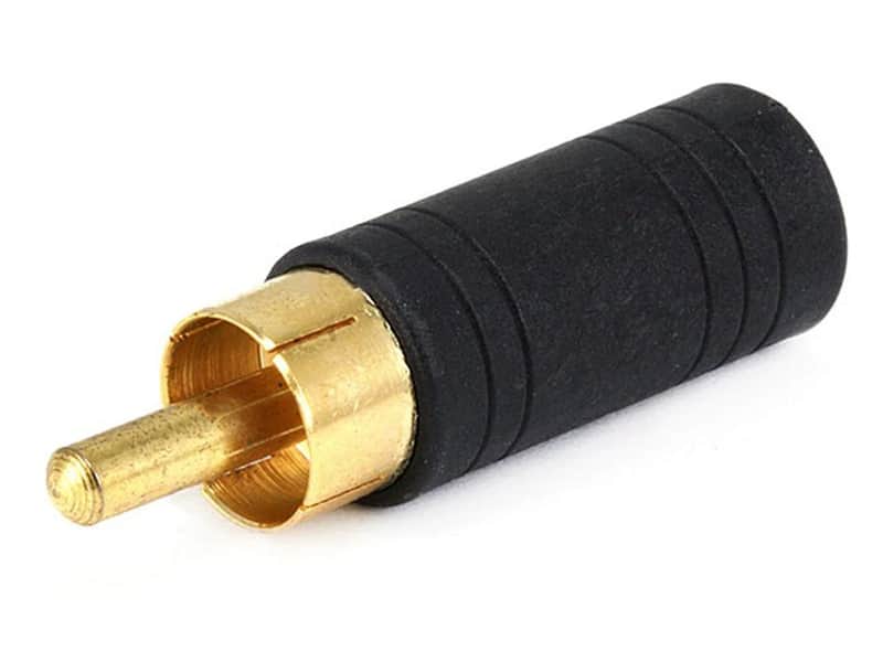 New RCA Plug to 3.5mm TRS Stereo Jack Adapter, Gold Plated image 1