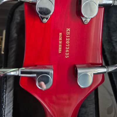 Gretsch G5442BDC Electromatic Hollow Body Short Scale Bass 2013 - Present - Transparent Red image 4
