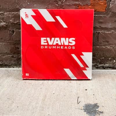 Evans Used Clear Drum Heads 16" Hydraulic Red, 12" Hydraulic Red, 12" Clear and 10" Clear Respectively image 9