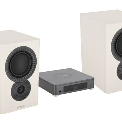 Mission LX CONNECT WHT 120w Wireless Bookshelf Speaker System w/Hub in White image 1