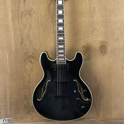 Indio by Monoprice Boardwalk 335-Style Semi-Hollow Charcoal w/ Bone Nut & Gig Bag image 3
