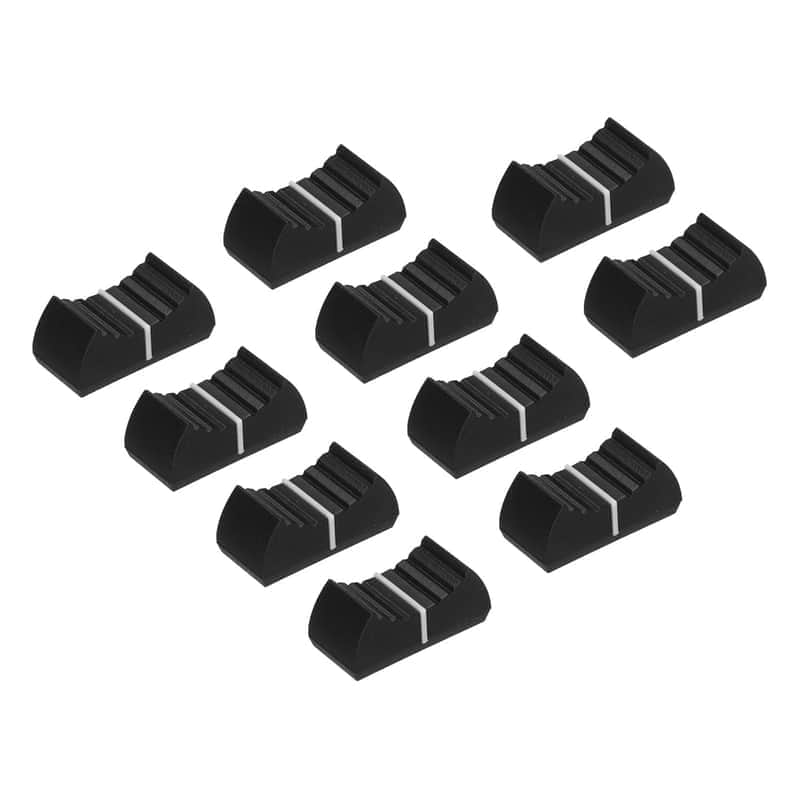 Straight Slide Potentiometer Flat Push Knob Plastic Flat Push Knobs for Potentiometer,Guitar, Console, Volume,Bass Insert Shaft 8x1.2mm/0.31x0.05 Inch Black Pack of 10 image 1