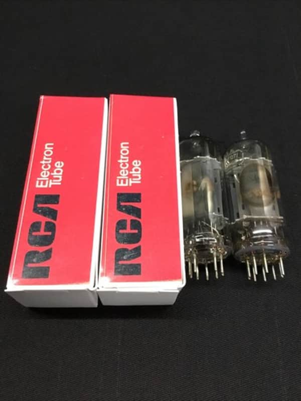 Matched Pair RCA 6CG7 (6FQ7)  CLEAR TOP Vintage Audio VACUUM TUBES TESTED 8.9399 image 1