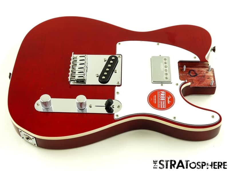Fender Squier Affinity Tele FMT SH LOADED BODY, Crimson Red Transparent image 1