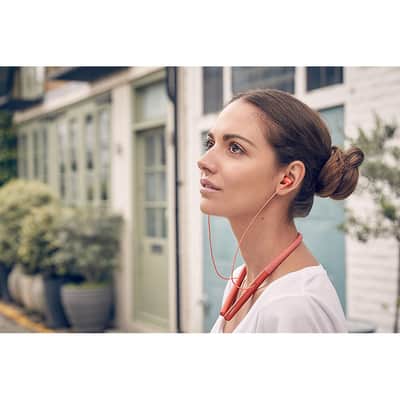 Sony WIH700/R Hi-Res Wireless Bluetooth In Ear Headphones, Red image 6
