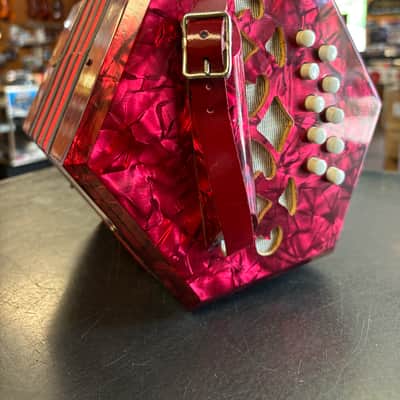 Vintage Italian Anglo Concertina Button Box image 2