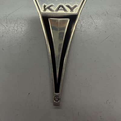 Kay Headstock Logo 60s Vintage badge nameplate image 1