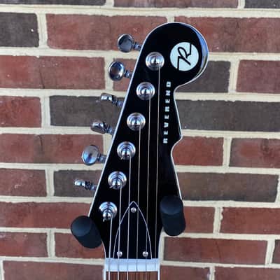 Reverend Contender 290, Midnight Black, Pau Ferro Fretboard, Korina Body, Locking Tuners image 5