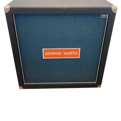 Vintage 1970s Simms Watts 100 4x12 Guitar Amplifier Speaker Cabinet w/ Eminence & Covers image 2