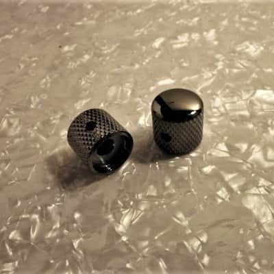 Bass Guitar Metal Dome Knob Chrome 2-pc set for Precision  Bass & Telecaster/Jazz Guitar image 2