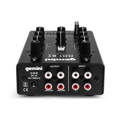 Gemini Sound MM1BT Bluetooth Professional Audio 2-Channel Dual Mic Input Stereo 2-Band Rotary Compact DJ Podcast Mixer with Cross-Fader and Individual Gain Control image 5