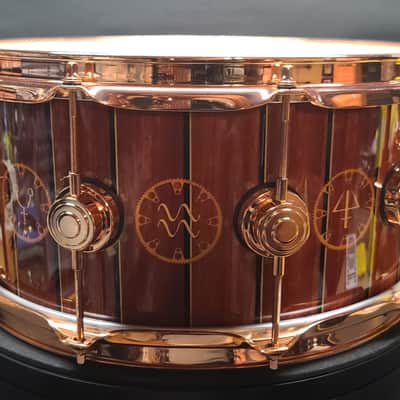 DW Neil Peart 6.5”x14” TIME MACHINE ICON Snare Drum No.198/250 BONUS TM Display Head !!! image 3
