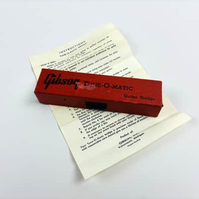Gibson Vintage Tune-O-Matic Bridge Box & Instructions (1950s) image 1