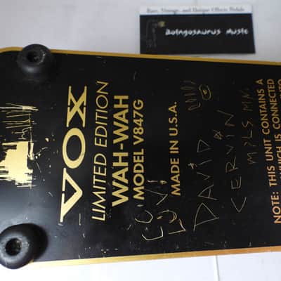 Rare Vox V847 Wah Limited Edition Gold Plated Effects Pedal Free USA Shipping image 9