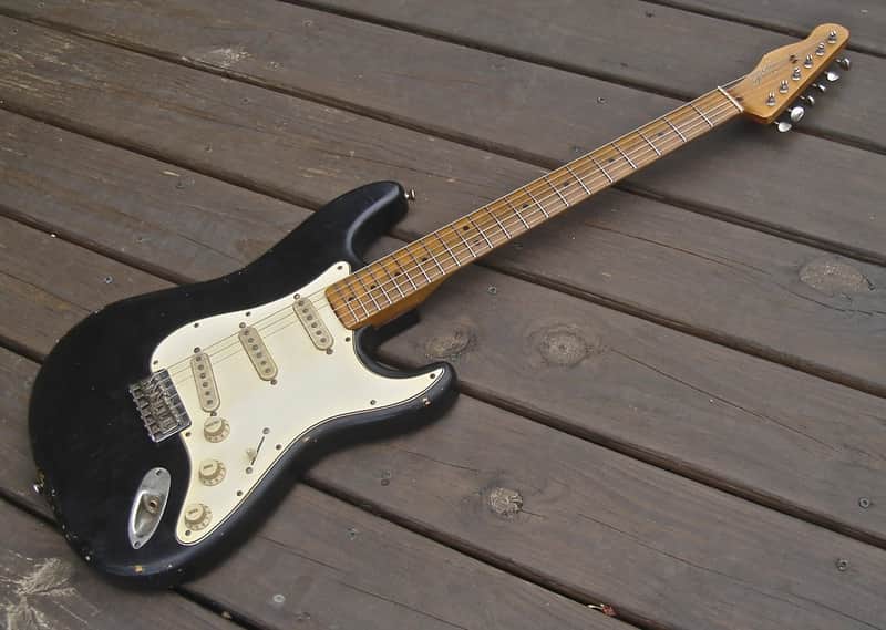 Danocaster S-Model Custom Stratocaster Reverse Telecaster Headstock 2015 Black image 1