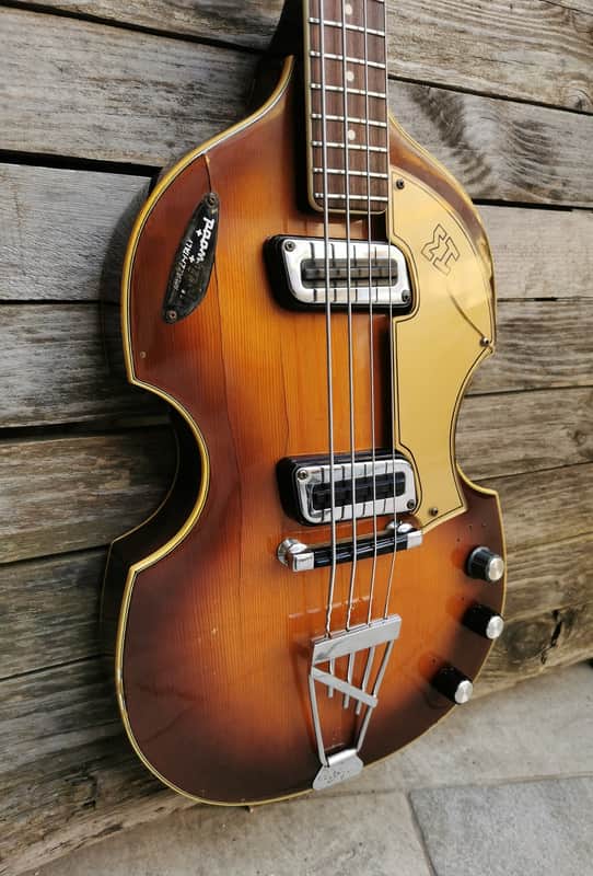 RIF 943 Meazzi Effe Vintage Violin Bass sunburst made in italy image 1
