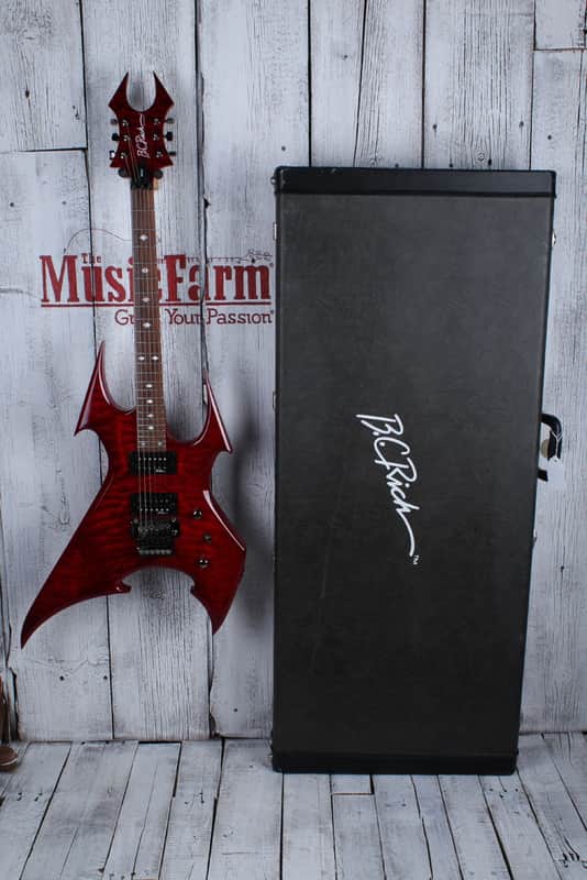 BC Rich NJ Series Beast Electric Guitar Flame Maple Trans Red w Hardshell Case image 1
