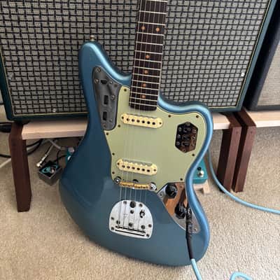 Fender Custom Shop 1964 Jaguar Journeyman Relic Electric Guitar Faded Aged Lake Placid Blue w/Hard Case image 6