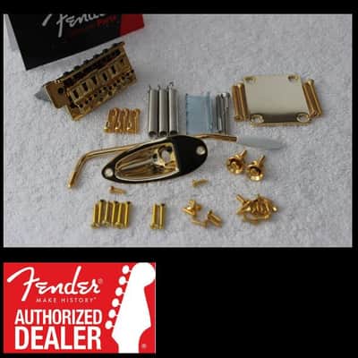 FENDER Stratocaster GOLD 2 1/16" Body Hardware Set for Strat Guitar - NEW image 1