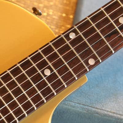 1966 Airline Model 7214 Amp-In-Case Electric Guitar Gold Blue + OHSC image 8