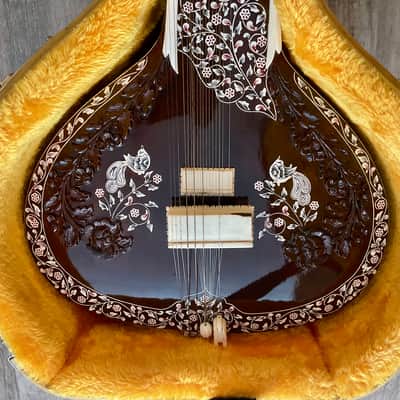 Shahidali-Miraj Professional Handmade Sitar w/ Hardshell Case image 4