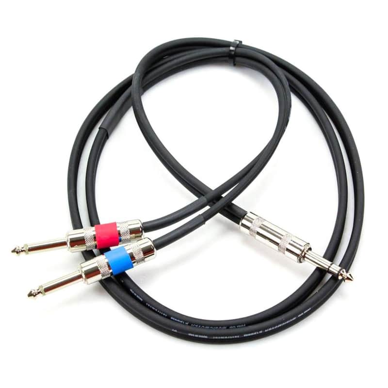 ProCo Excellines IPBQ2Q-5 1/4" TRS Male to Dual 1/4" TS Male Insert Cable, 5ft image 1