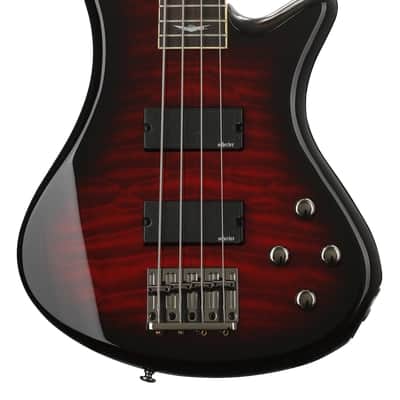 Schecter Stiletto Extreme-4 Bass Guitar - Black Cherry image 2